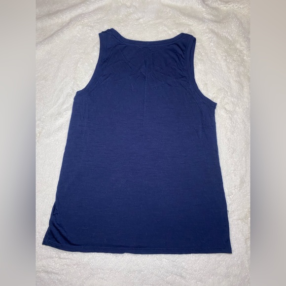 EUC Icebreaker Lightweight Merino Wool Navy Blue Basic Tank Top - Picture 5 of 5